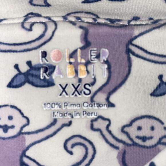 Lot (2): Roller Rabbit Pajama Tops Pj Sleep Monkey & Whale/lobster/hearts XXS - Picture 4 of 7